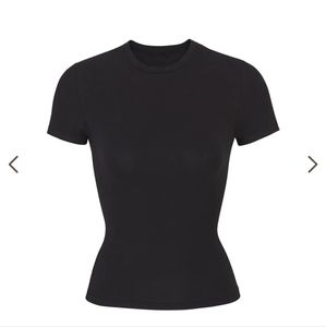 SKIMS Black Fitted T-Shirt